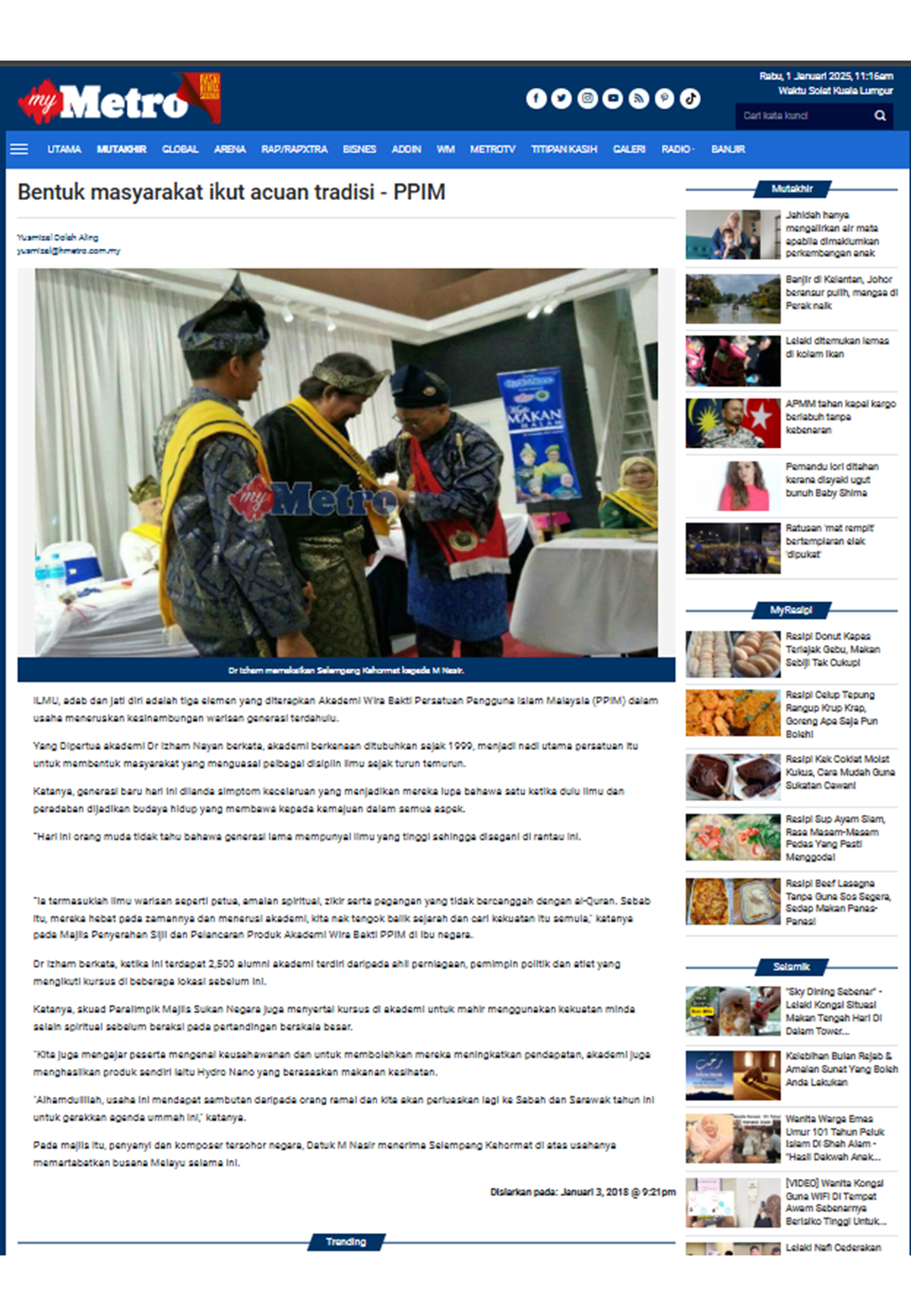 BERITA WIRA BAKTI METRO BERITA WIRA BAKTI METRO